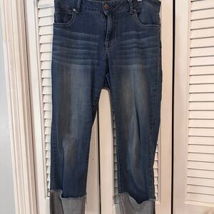 1822 Denim Dark Blue Ankle Jeans